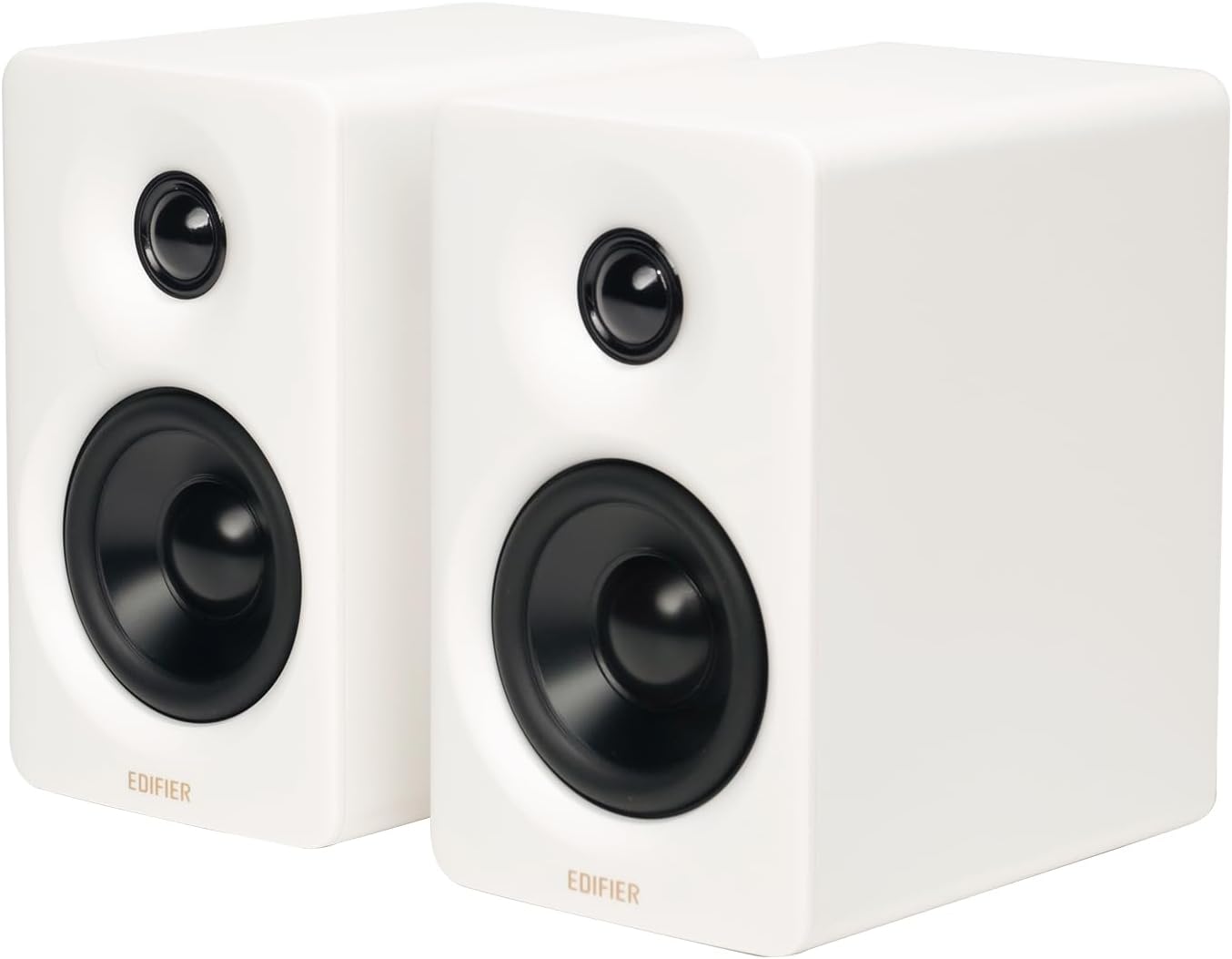 Edifier M60 Multimedia Speaker Bluetooth 5.3, 66W RMS, Hi-Res Audio & Hi-Res Wireless Audio, LDAC,3″ Mid Bass & 1″ Tweeter, USB-C & Aux Inputs, Compact Desktop Speaker – White