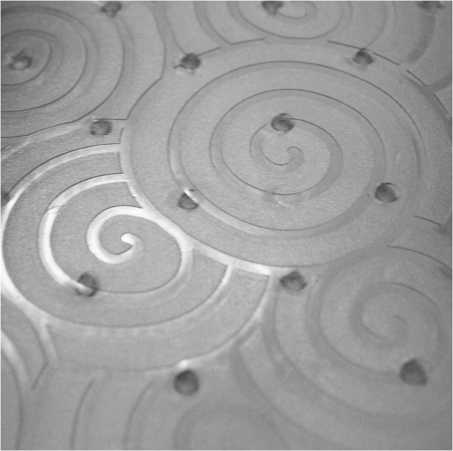 RESILIA Deluxe Clear Vinyl, Plastic Floor Runner/Protector for Deep Pile Carpet Skid-Resistant, Swirl Spiral Pattern, (36 Inches Wide x 12 Feet Long), Made in The USA