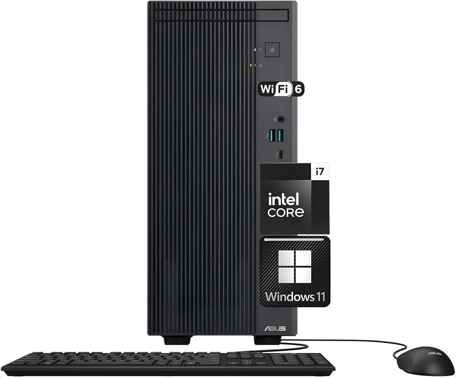 ASUS V500 Home & Business Desktop Computer Intel Core i7 (24 MB Cache, Up to 4.9GHz), 32GB RAM, 2TB PCIe SSD, Display Port, WiFi 6, HDMI, Keyboard & Mouse, 2-Monitor Support 4K, Windows 11