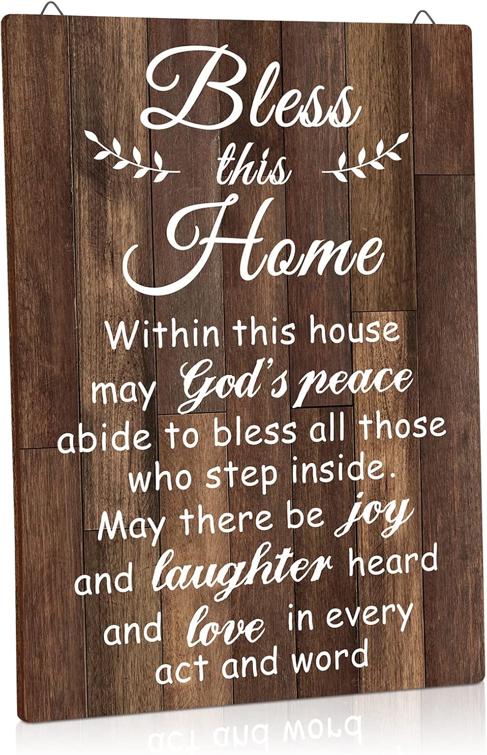 Yalikop House Warming Gifts New Home Bless This Home Wall Decor House Blessing Plaque Farmhouse Entryway Sign Wood Rustic Sign for Living Room Bedroom Homeowner Gift Decor(13.8 x 11 Inches,Brown)