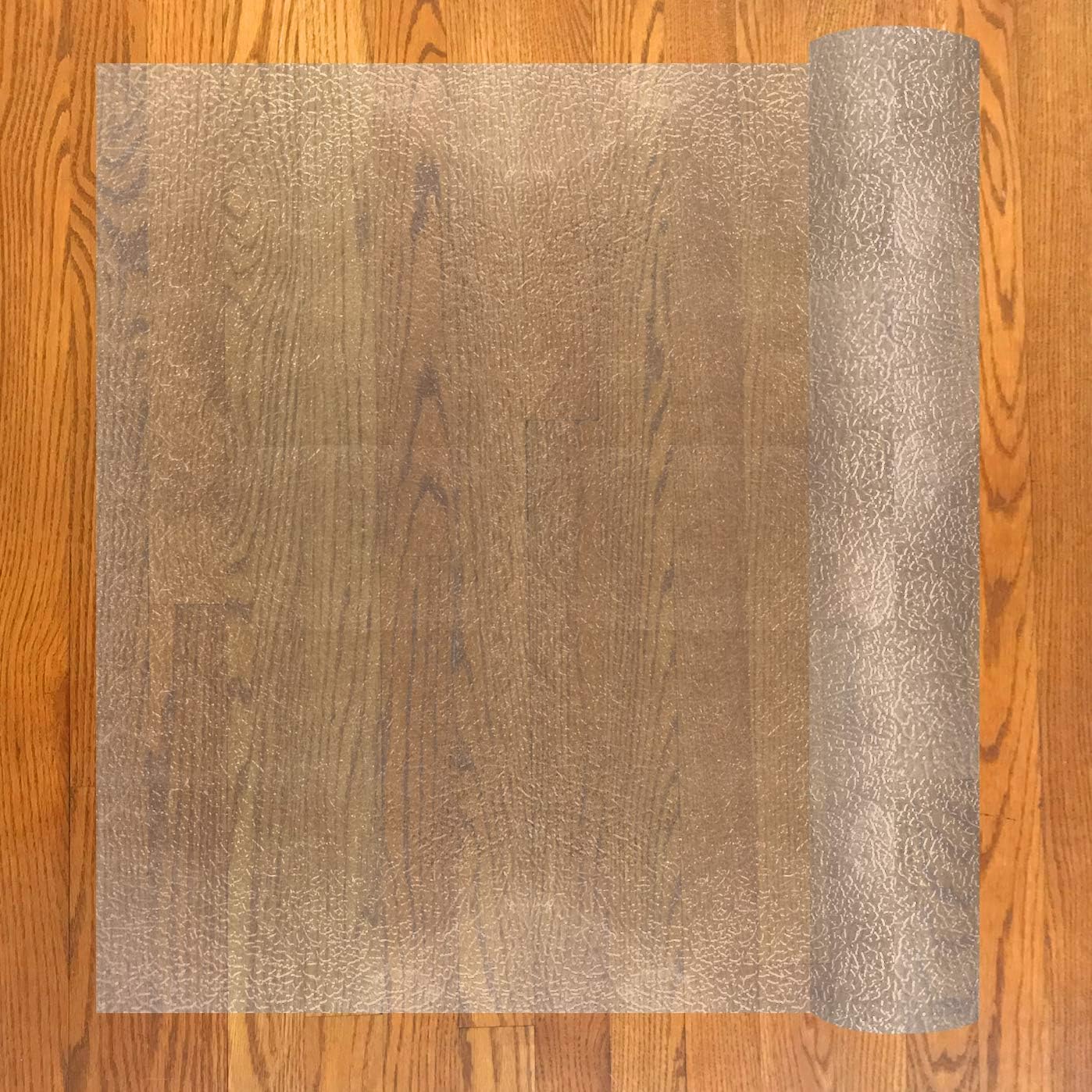 RESILIA – Deluxe Clear Vinyl, Plastic Floor Runner/Protector for Hard Floors – Skid-Resistant, Textured Pattern, (36 Inches Wide x 6 Feet Long), Made in The USA